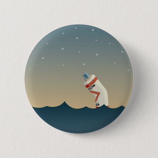 Lonely Buoy Ronde Button 5,7 Cm (Voorkant)