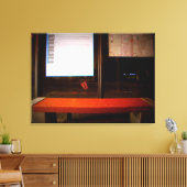 Lonely Bus Stop Canvas Afdruk (Insitu (Woonkamer))