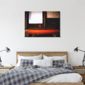 Lonely Bus Stop Canvas Afdruk (Insitu (Slaapkamer))