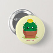 Lonely Cactus Ronde Button 5,7 Cm (Voorkant /achterkant)