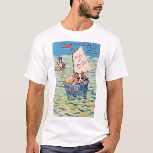 Lonely Cat in Zee, Louis Wain T-shirt (Voorkant)