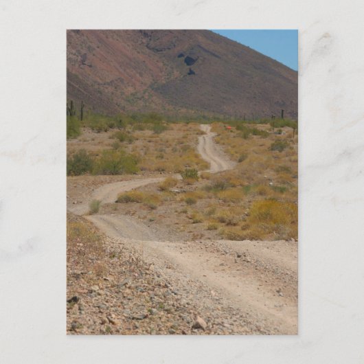 Lonely Desert Road 01 Briefkaart (Voorkant)