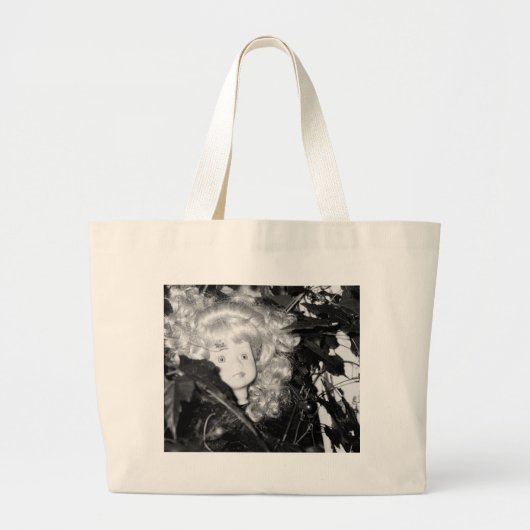Lonely Doll Head Grote Tote Bag (Voorkant)