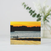 Lonely Fisherman Briefkaart (Staand voorkant)