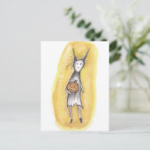 Lonely Ghoul met pompoen Briefkaart (Staand voorkant)