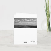 Lonely Grey Prairie Road Opgevouwen Wenskaart Kaart (Achterkant)