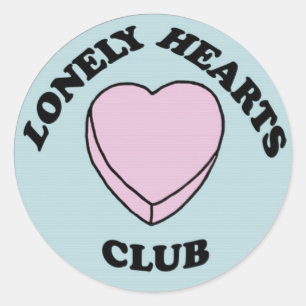 Lonely Hearts Club-sticker Ronde Sticker