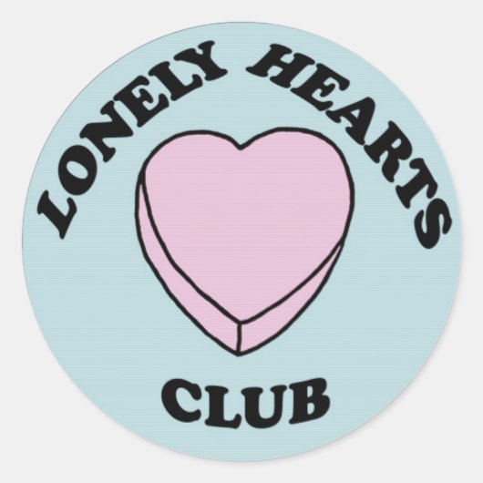 Lonely Hearts Club-sticker Ronde Sticker (Voorkant)