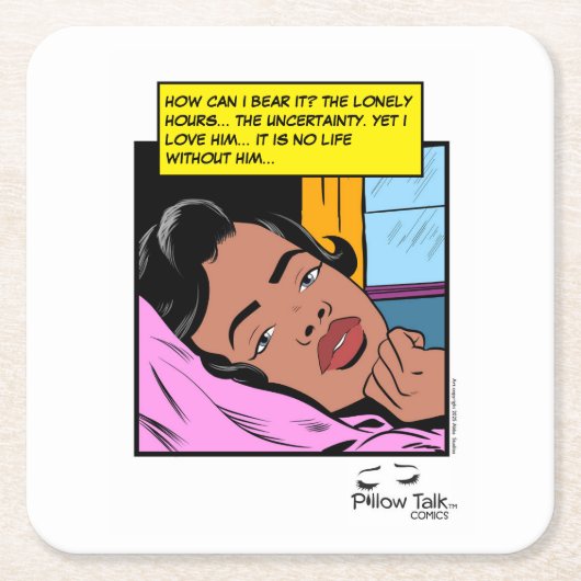 Lonely Hours Reflection Valentijn Romance Kartonnen Onderzetters (Voorkant)