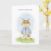 Lonely Kat Kaart (Gele Bloem)