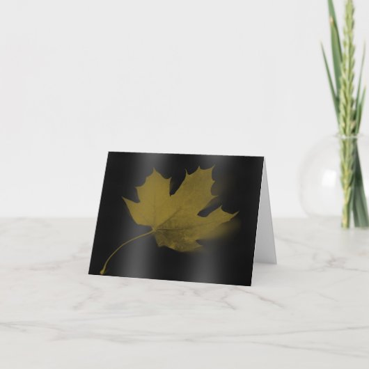 Lonely Maple Leaf Note Kaart (Voorkant)
