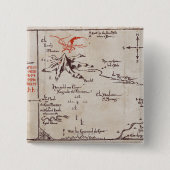 Lonely Mountain Vierkante Button 5,1 Cm (Voorkant)