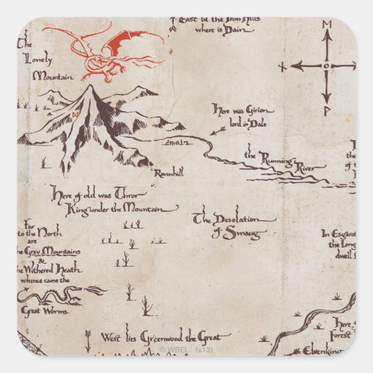 Lonely Mountain Vierkante Sticker (Voorkant)
