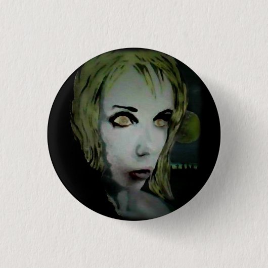 'Lonely Night Ghoul' op een knop Ronde Button 3,2 Cm (Voorkant)