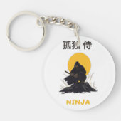 Lonely Ninja Samurai Art Design Sleutelhanger (Voorkant)