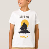 Lonely Ninja Samurai Art Design T-shirt (Voorkant)