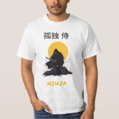 Lonely Ninja Samurai Art Design T-shirt (Voorkant)