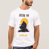Lonely Ninja Samurai Art Design T-shirt (Voorkant)