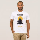 Lonely Ninja Samurai Kunstontwerp T-shirt (Voorkant volledig)