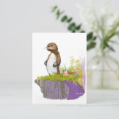 Lonely Otter Briefkaart (Staand voorkant)