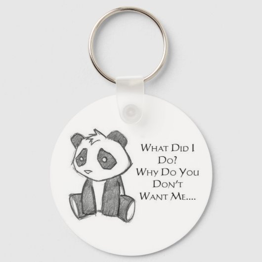 Lonely Panda Sleutelhanger (Voorkant)