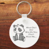 Lonely Panda Sleutelhanger (Voorkant)