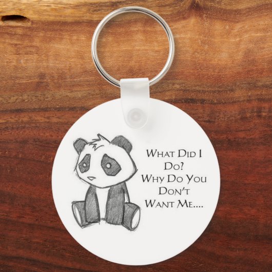 Lonely Panda Sleutelhanger (Voorkant)