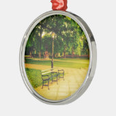 Lonely Park Bench Metalen Ornament (Links)