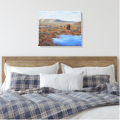 Lonely Pasture Stretched Canvas Print (Insitu (Slaapkamer))