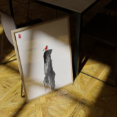 Lonely Peak - Minimalistische Inkt Wandkunst - Zen Foto Afdruk