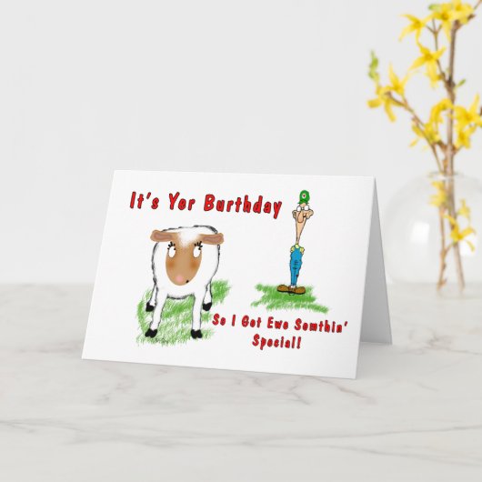 Lonely Redneck - Verjaardag Kaart (Gele Bloem)