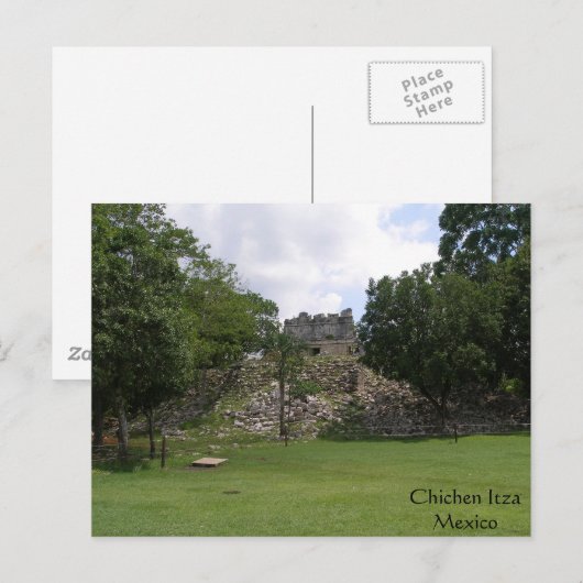 Lonely Ruin in Chichen Itza Briefkaart (Voorkant / Achterkant)