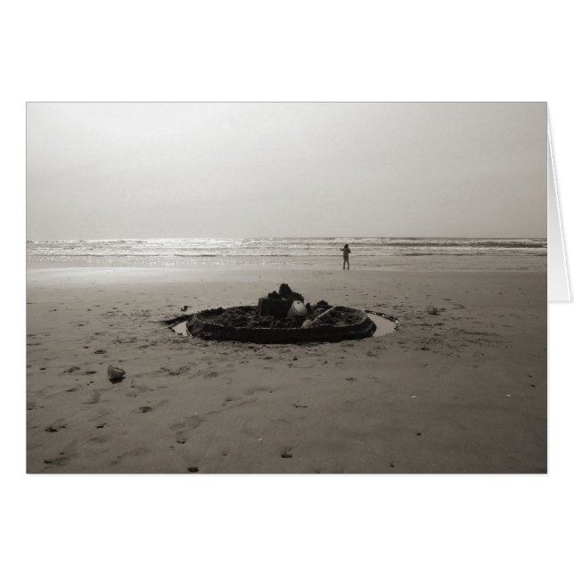 Lonely Sandcastle message sjabloon (Voorkant Horizontaal)