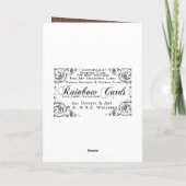 Lonely Snowman Kerstmis Feestdagen Kaart (Achterkant)