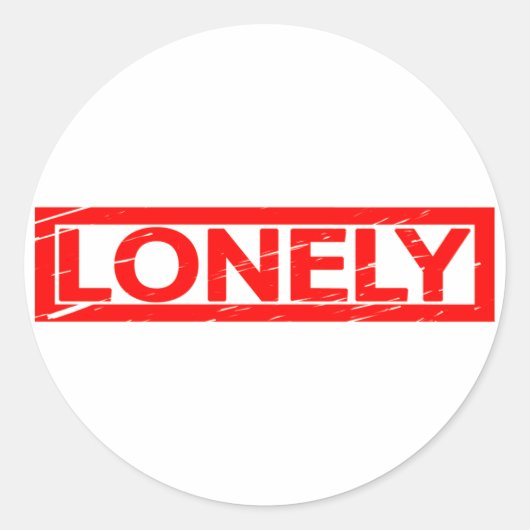 Lonely Stamp Ronde Sticker (Voorkant)