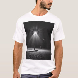 Lonely Streetlamp – Een beklijvende houtskool Noct T-shirt