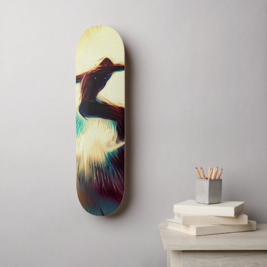 LONELY SURFER PERSOONLIJK SKATEBOARD (Muurkunst)