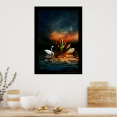 Lonely Swan Poster (Keuken)