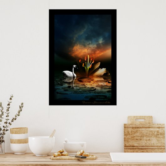 Lonely Swan Poster (Keuken)