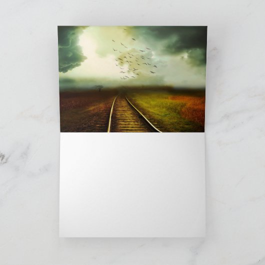 LONELY TRACK BLANK ALL-OCCASION CARD BEDANKKAART (Binnen)