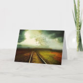LONELY TRACK BLANK ALL-OCCASION CARD BEDANKKAART (Voorkant)