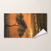 Lonely Tree Sunbeams Bath Towel Set Sunset Bad Handdoek (Handdoek)