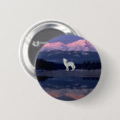 Lonely Wolf Ronde Button 5,7 Cm (Voorkant /achterkant)