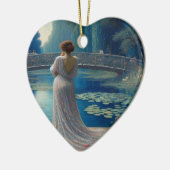 Lonely Woman Looking At Others Valentine Tree Keramisch Ornament (Links)