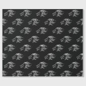 Lonen die papier en kleuren ompakken - zwart (Vlak)