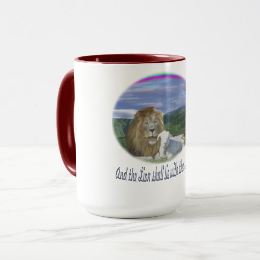 Lonen en Christelijke lammeren Mok (Voorkant links)