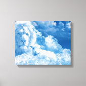 Lonen en lammeren in wolken canvas afdruk (Voorkant)