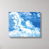 Lonen en lammeren in wolken canvas afdruk (Voorkant)