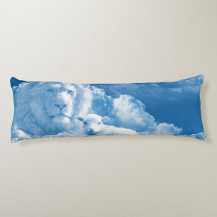 Lonen en lammeren in wolken lichaamskussen
