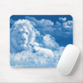 Lonen en lammeren in wolken muismat (Met muis)